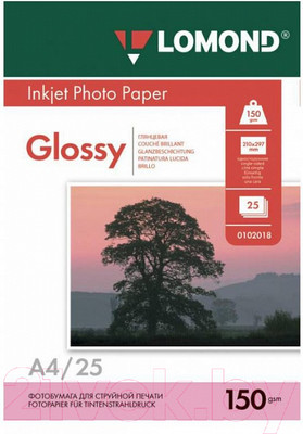 Бумага Lomond А4 150 г/кв.м. 25 л. / 0102043 (глянцевая)