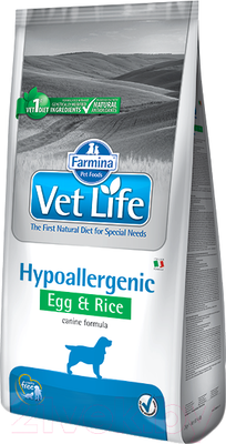 Сухой корм для собак Farmina Vet Life Hypoallergenic Egg & Rice (12кг)