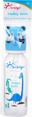 Бутылочка для кормления Sun Delight С декоративной крышечкой / 31017 (250мл, синий)