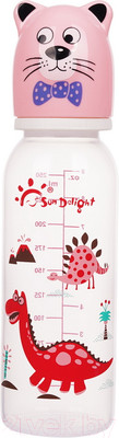 Бутылочка для кормления Sun Delight С декоративной крышечкой / 31017 (250мл, розовый)