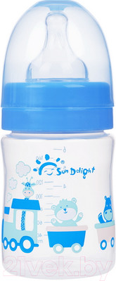 Бутылочка для кормления Sun Delight С широким горлышком / 31565 (160мл, синий)