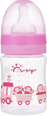 Бутылочка для кормления Sun Delight С широким горлышком / 31565 (160мл, розовый)
