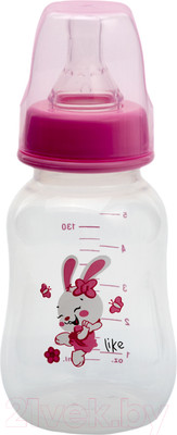 Бутылочка для кормления Sun Delight Выпуклая / 31157 (130мл, розовый)