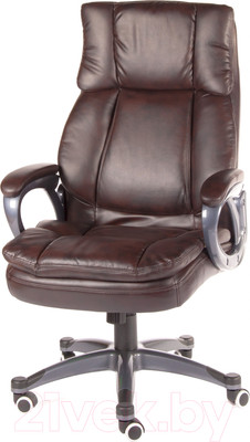 Кресло офисное Norden Medison / H-1182-322 (серый/экокожа темно-коричневый)
