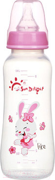Бутылочка для кормления Sun Delight 31255 (240мл, розовый)