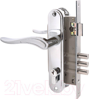 Замок врезной Аллюр 102/3 (хром)