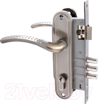 Замок врезной Аллюр 132/3 (бронза)