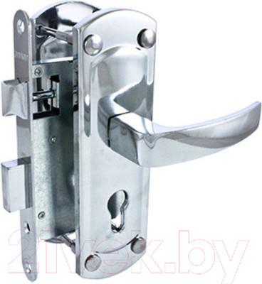 Замок врезной Аллюр ЗВ4-1/58А без ц/мех с/руч (хром)