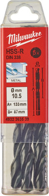 Набор сверл Milwaukee HSS-R 4932363539