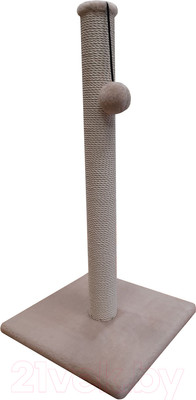 Когтеточка Cat House Столбик 0.75 (хлопок бежевый)