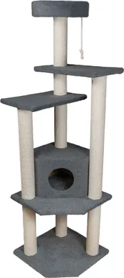 Комплекс для кошек Cat House Торнадо (хлопок серый)