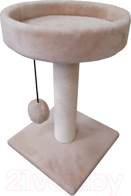 Лежанка-когтеточка Cat House 0.55 (хлопок бежевый)