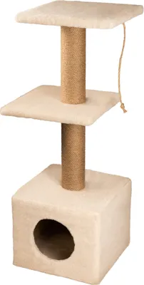 Комплекс для кошек Cat House С двумя полками 1.0 (джут бежевый)