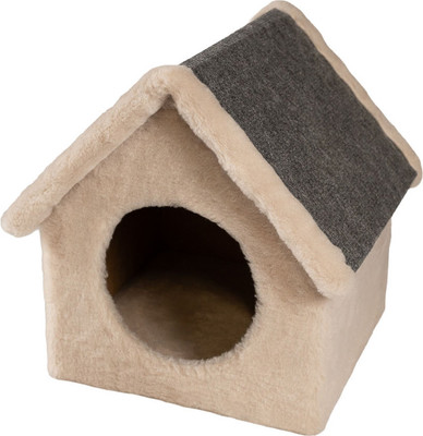 Домик-когтеточка Cat House Будка 0.38 (бежевый)