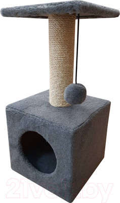 Комплекс для кошек Cat House 0.65 (сизаль серый)