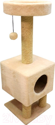 Комплекс для кошек Cat House На ножках 1.05 (сизаль бежевый)