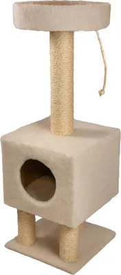 Комплекс для кошек Cat House На ножках 1.05 (сизаль бежевый)