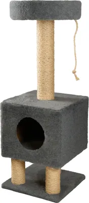 Комплекс для кошек Cat House На ножках 1.05 (сизаль серый)