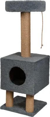 Комплекс для кошек Cat House На ножках 1.05 (джут серый)