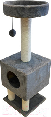 Комплекс для кошек Cat House На ножках 1.05 (хлопок серый)