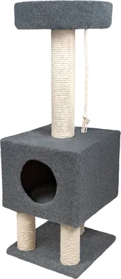 Комплекс для кошек Cat House На ножках 1.05 (хлопок серый)