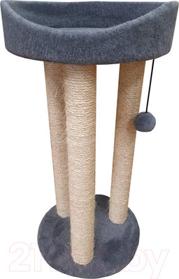 Лежанка-когтеточка Cat House Тринога 0.85 (сизаль серый)