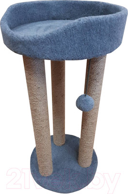 Лежанка-когтеточка Cat House Тринога 0.85 (джут серый)