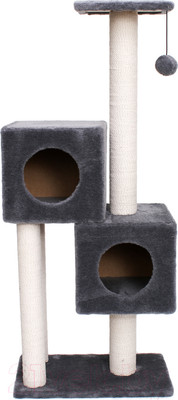 Комплекс для кошек Cat House Двойной домик 1.27 (хлопок серый)