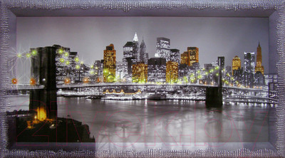 Картина Декарт Черно-белый город 8Л0447 (в раме)