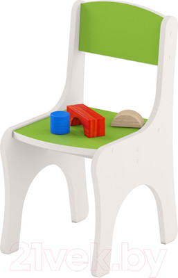 Стул детский Славянская столица ДУ-СТ1-0 (белый/зеленый)