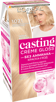 Крем-краска для волос L'Oreal Paris Casting Creme Gloss 1021 (светло-светло русый перламутр)