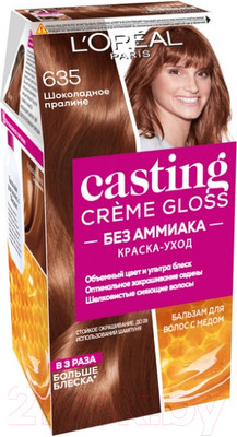 Крем-краска для волос L'Oreal Paris Casting Creme Gloss 635 (шоколадный пралине)