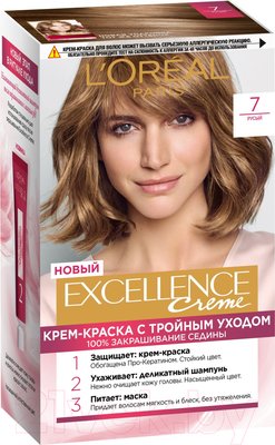 Крем-краска для волос L'Oreal Paris Color Excellence 7 (русый)