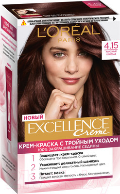 Крем-краска для волос L'Oreal Paris Color Excellence 4.15 (морозный шоколад)