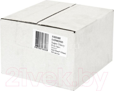 Фотобумага Lomond A6, 260 г/м, 500 л. / 1103105 (суперглянцевая ярко-белая)