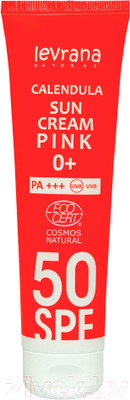 Крем солнцезащитный Levrana Календула SPF50 Pink (100мл)