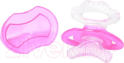 Прорезыватель для зубов BabyOno Силиконовый / 1008 (розовый)