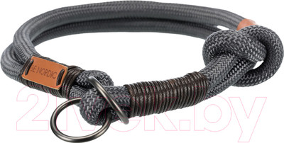 Ошейник-полуудавка Trixie Be Nordic 17261 (S/M, темно-серый/коричневый)