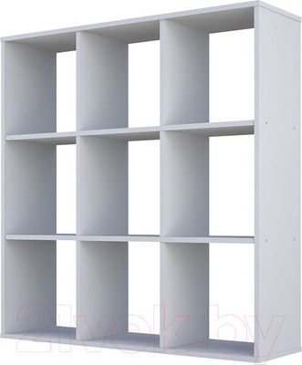 Стеллаж Polini Kids Home Smart Кубический 9 секций (белый)