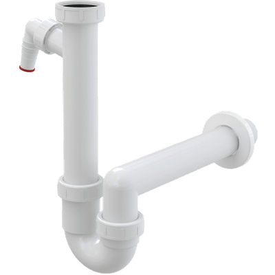 Сифон Alcadrain A81-DN40 с накидной гайкой 6/4" и подводкой