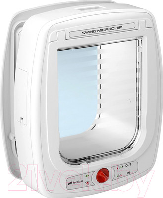Электронная дверца для животных Ferplast Swing Microchip Large / 72093011 (белый)