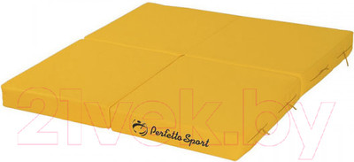 Гимнастический мат Perfetto Sport Складной №11 1x1x0.1м (желтый)