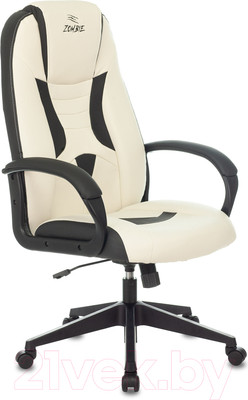 Кресло геймерское Бюрократ Zombie Viking-8 (экокожа белый/черный)