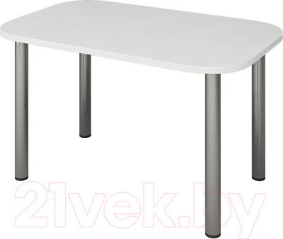 Обеденный стол Senira Р-001 (белый глянец/хром)