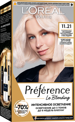 Гель-краска для волос L'Oreal Paris Preference 11.21 (ультраблонд перламутровый)