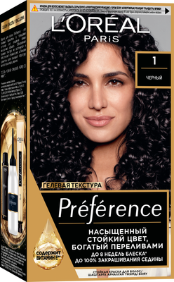 Гель-краска для волос L'Oreal Paris Preference 1.0 (Неаполь черный)