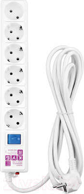 Сетевой фильтр Power Cube SPG(5+1)-16B-5М (5м, белый)