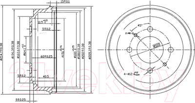 Тормозной барабан Patron PDR1485