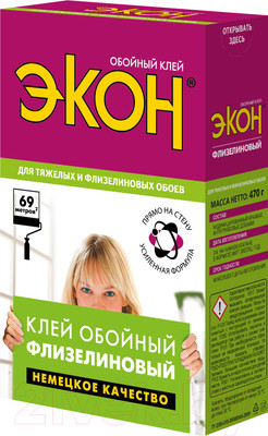 Клей для обоев Экон Флизелиновый (470г)