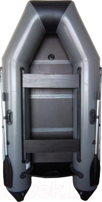 Надувная лодка Vivax Т280 с полом-книгой (с килем, серый/черный)